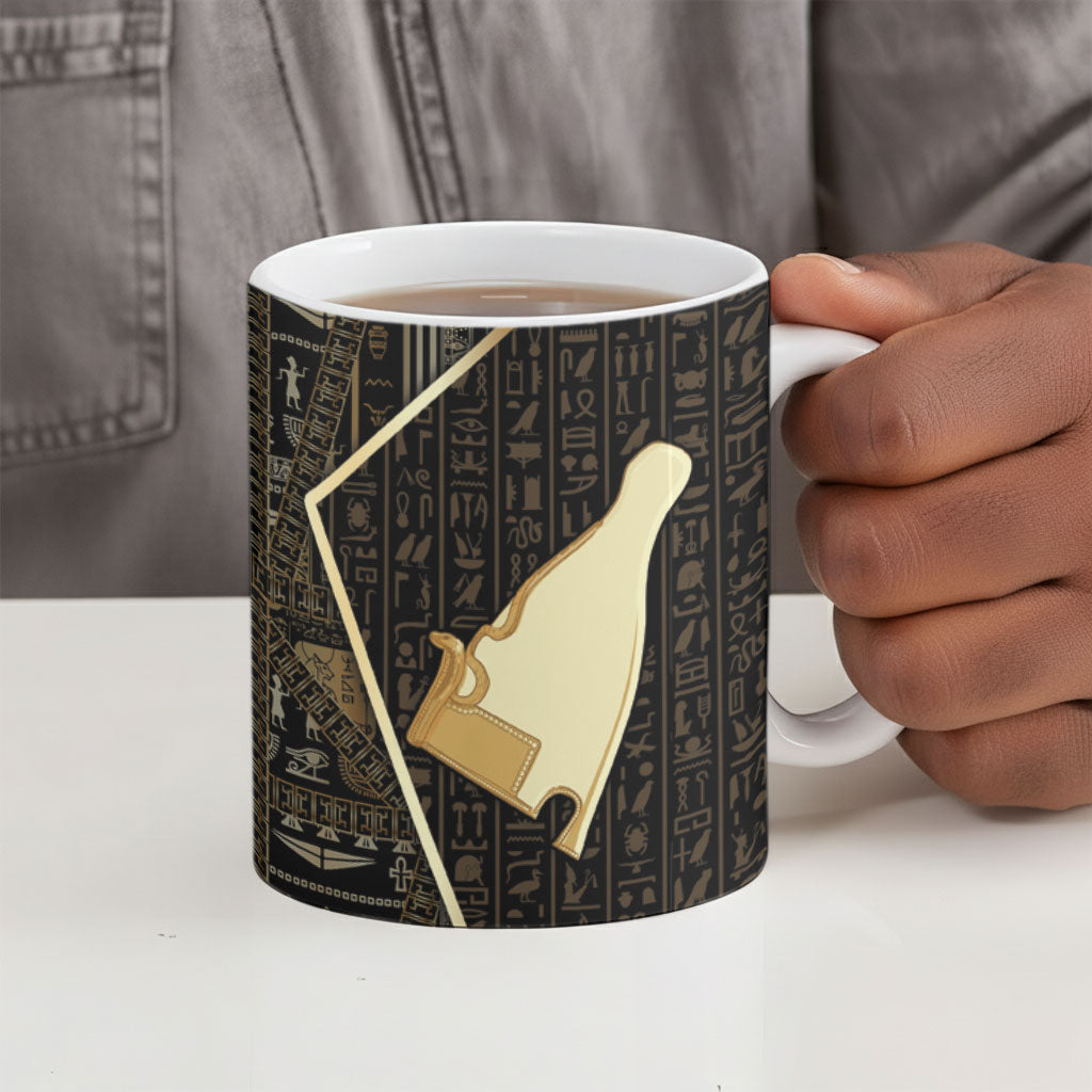 Egypt Hedjet Crown Ceramic Mug Ancient Mythology Upper Pharaoh
