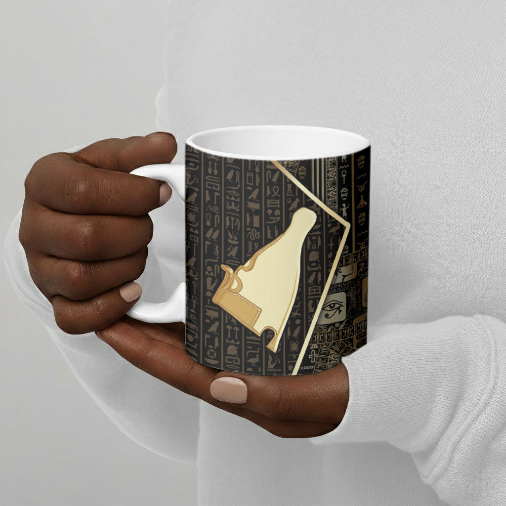 Egypt Hedjet Crown Ceramic Mug Ancient Mythology Upper Pharaoh