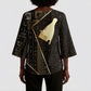 Egypt Hedjet Crown Kimono Sleeve Blouse Ancient Mythology Upper Pharaoh