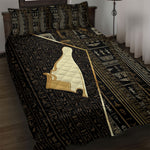 Egypt Hedjet Crown Quilt Bed Set Ancient Mythology Upper Pharaoh