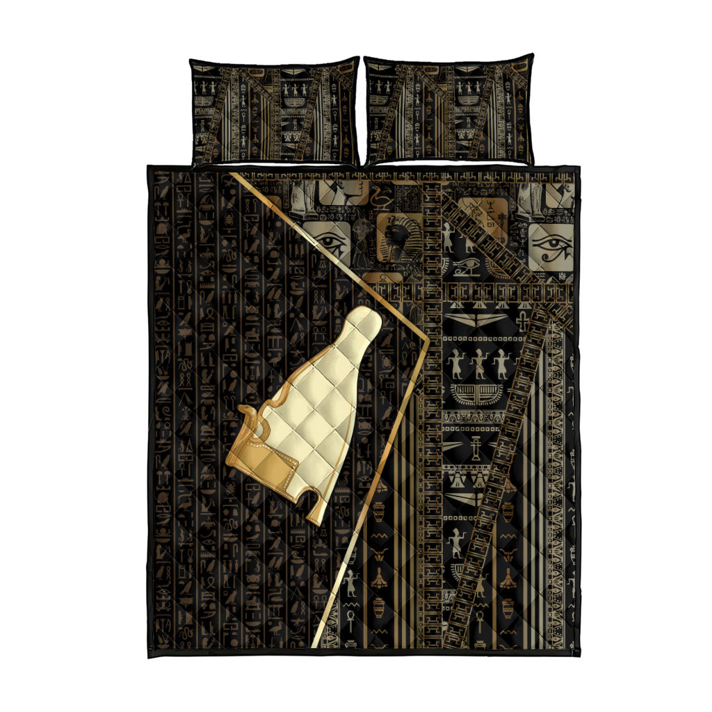 Egypt Hedjet Crown Quilt Bed Set Ancient Mythology Upper Pharaoh