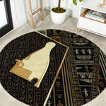 Egypt Hedjet Crown Round Carpet Ancient Mythology Upper Pharaoh