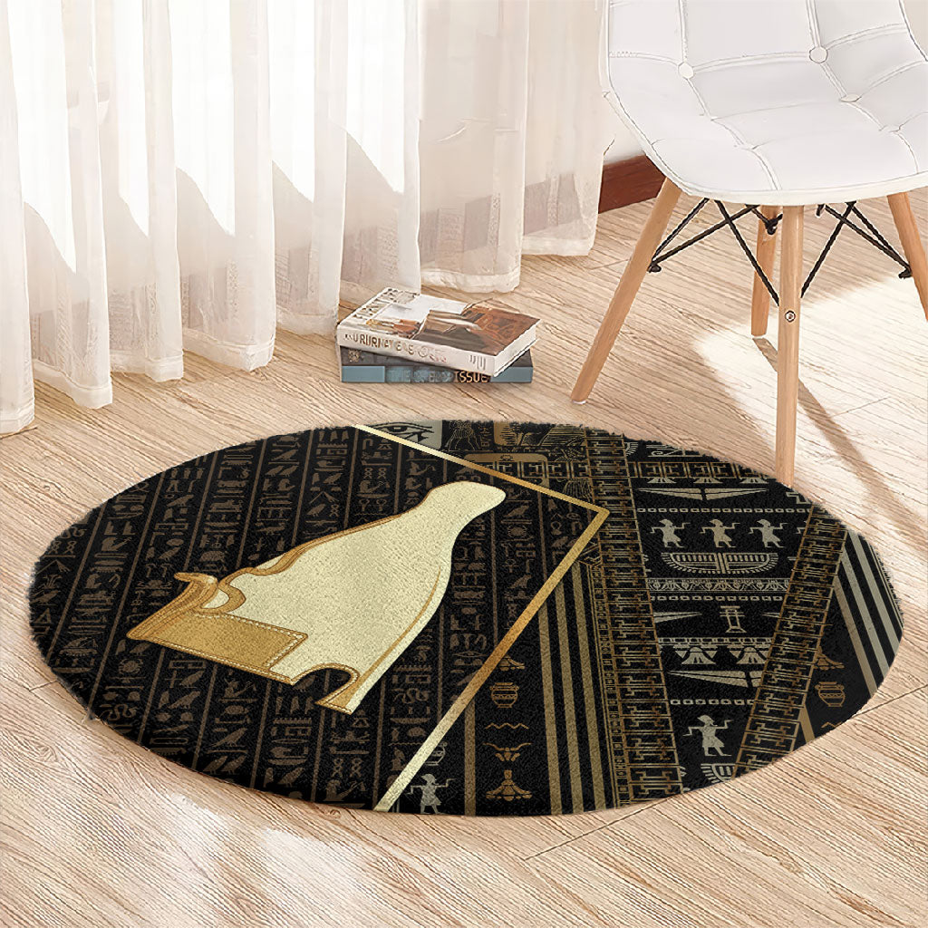 Egypt Hedjet Crown Round Carpet Ancient Mythology Upper Pharaoh
