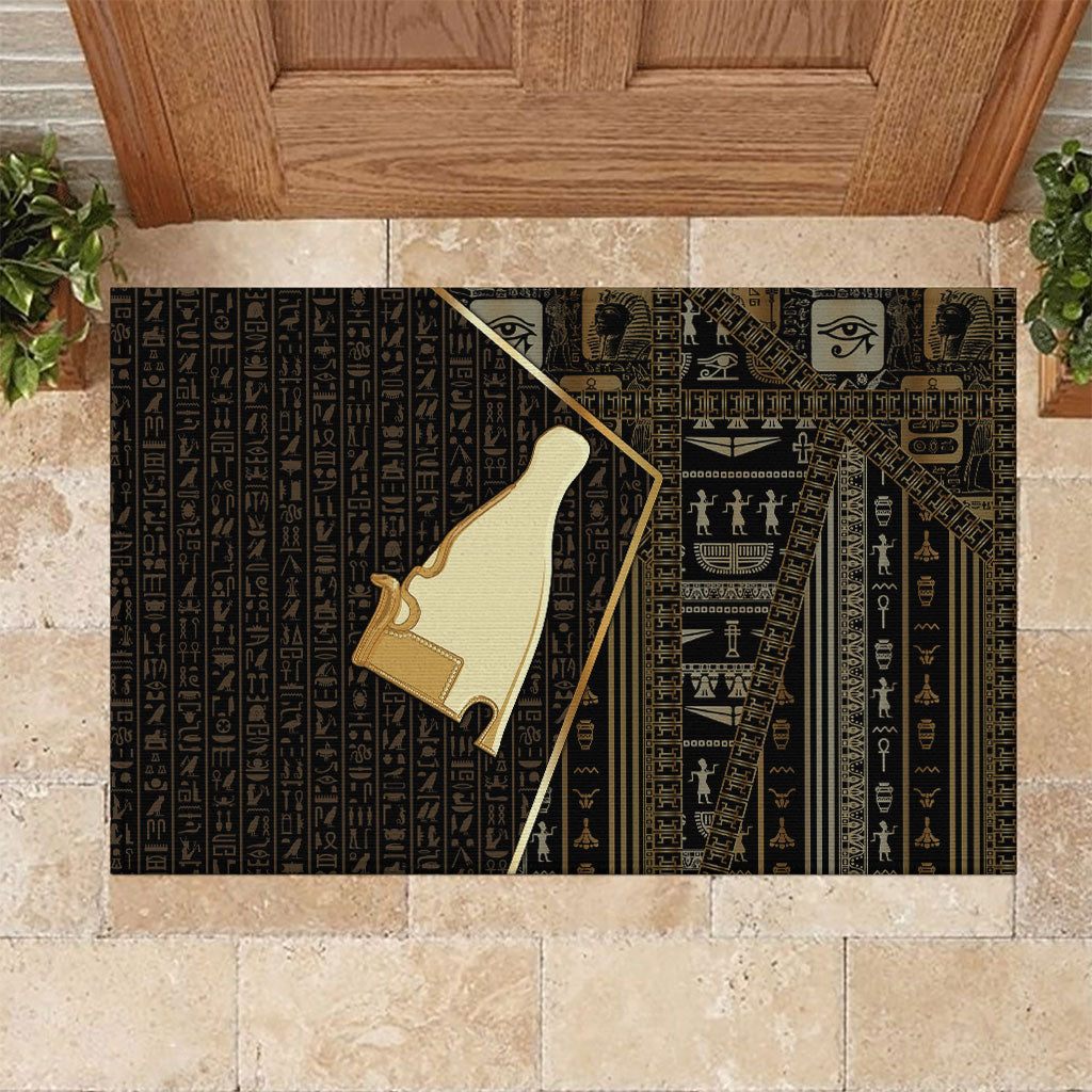 Egypt Hedjet Crown Rubber Doormat Ancient Mythology Upper Pharaoh