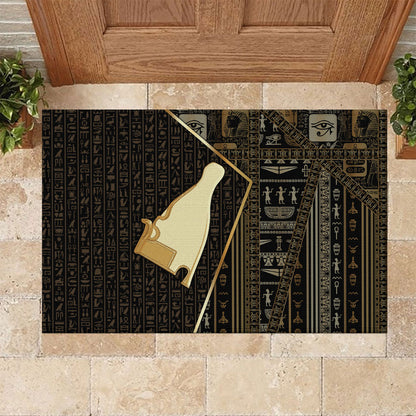 Egypt Hedjet Crown Rubber Doormat Ancient Mythology Upper Pharaoh