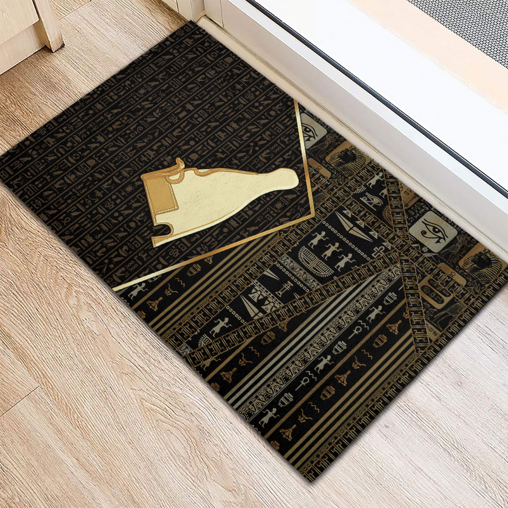 Egypt Hedjet Crown Rubber Doormat Ancient Mythology Upper Pharaoh