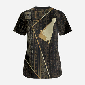 Egypt Hedjet Crown Scrub Top Ancient Mythology Upper Pharaoh