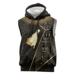 Egypt Hedjet Crown Sleeveless Hoodie Ancient Mythology Upper Pharaoh