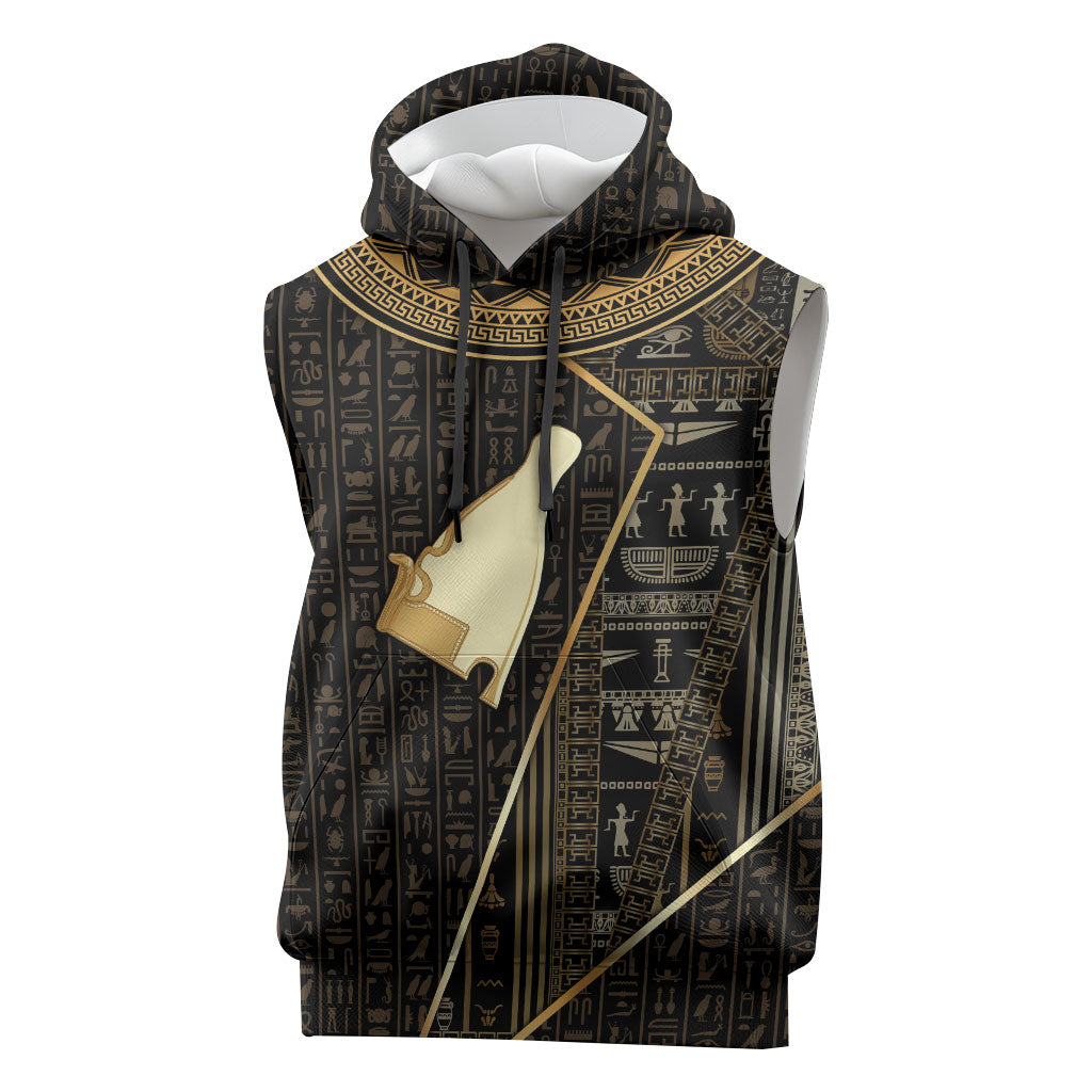 Egypt Hedjet Crown Sleeveless Hoodie Ancient Mythology Upper Pharaoh
