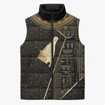 Egypt Hedjet Crown Sleeveless Puffer Jacket Ancient Mythology Upper Pharaoh