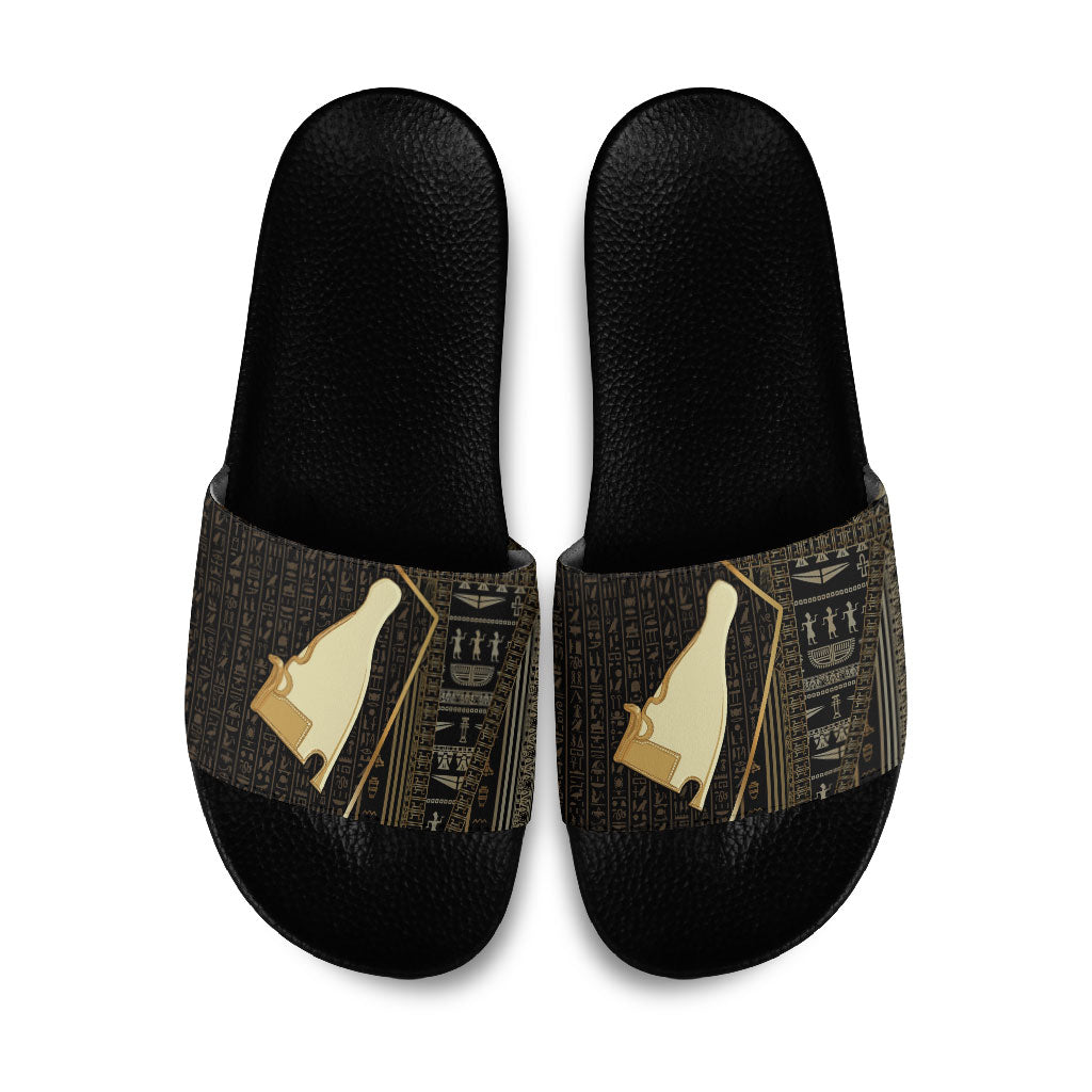 Egypt Hedjet Crown Slide Sandals Ancient Mythology Upper Pharaoh
