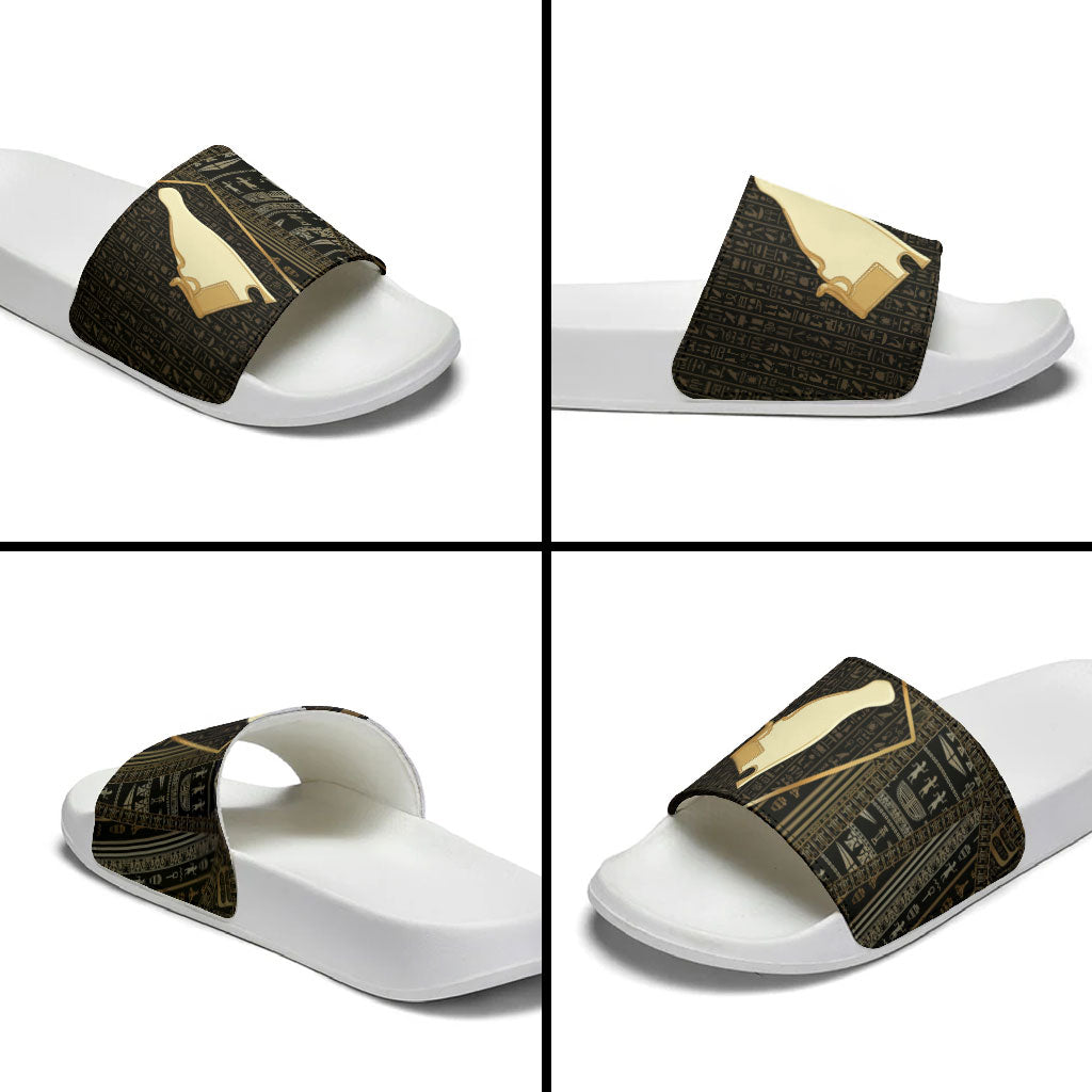 Egypt Hedjet Crown Slide Sandals Ancient Mythology Upper Pharaoh