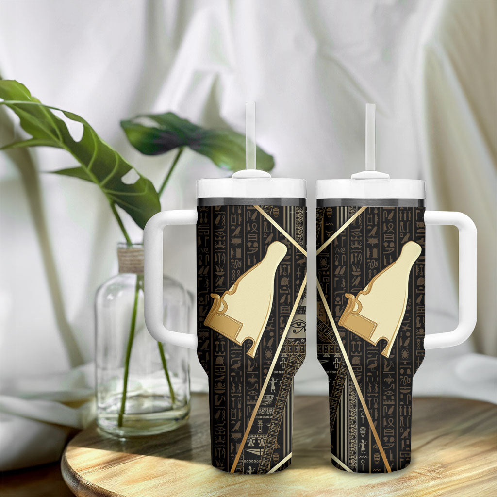 Egypt Hedjet Crown Tumbler With Handle Ancient Mythology Upper Pharaoh
