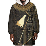 Egypt Hedjet Crown Wearable Blanket Hoodie Ancient Mythology Upper Pharaoh