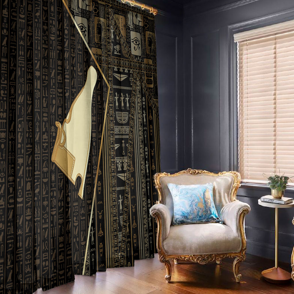 Egypt Hedjet Crown Window Curtain Ancient Mythology Upper Pharaoh