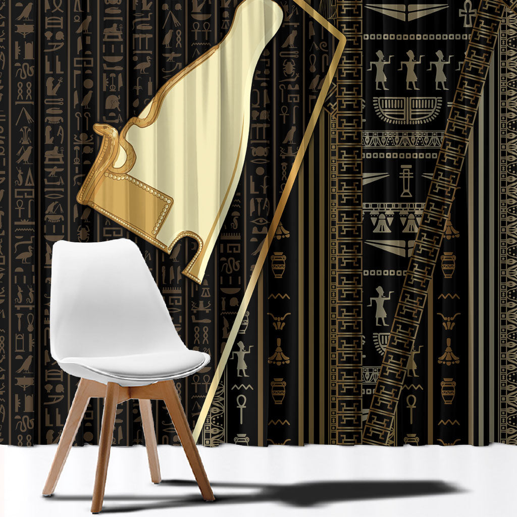 Egypt Hedjet Crown Window Curtain Ancient Mythology Upper Pharaoh