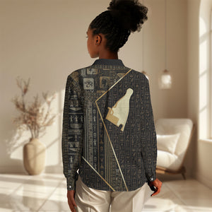 Egypt Hedjet Crown Women Casual Shirt Ancient Mythology Upper Pharaoh