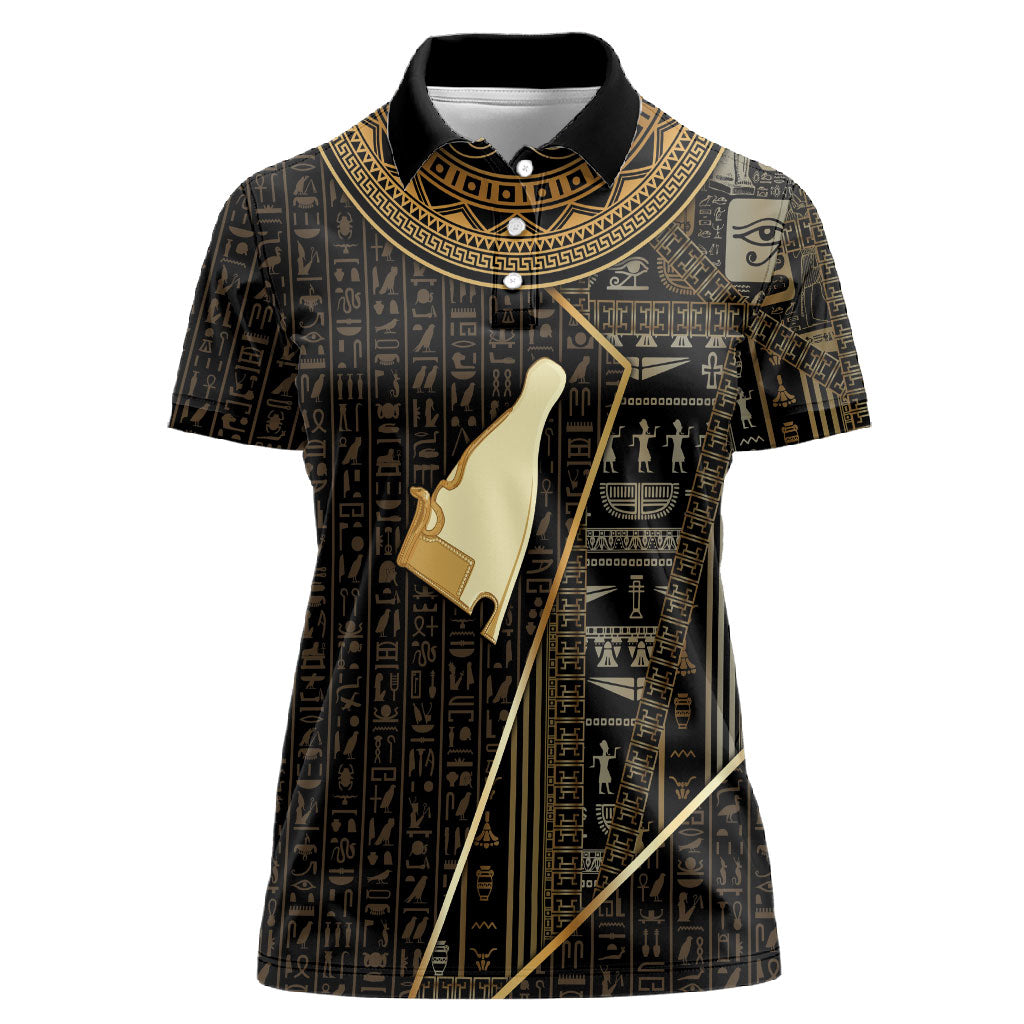 Egypt Hedjet Crown Women Polo Shirt Ancient Mythology Upper Pharaoh