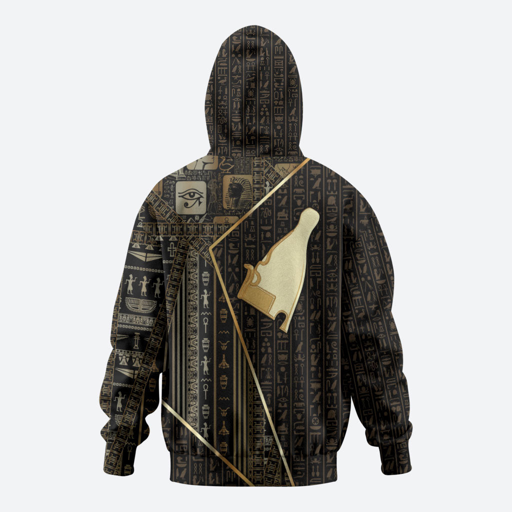 Egypt Hedjet Crown Zip Hoodie Ancient Mythology Upper Pharaoh