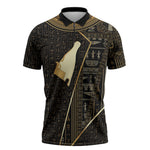 Egypt Hedjet Crown Zipper Polo Shirt Ancient Mythology Upper Pharaoh