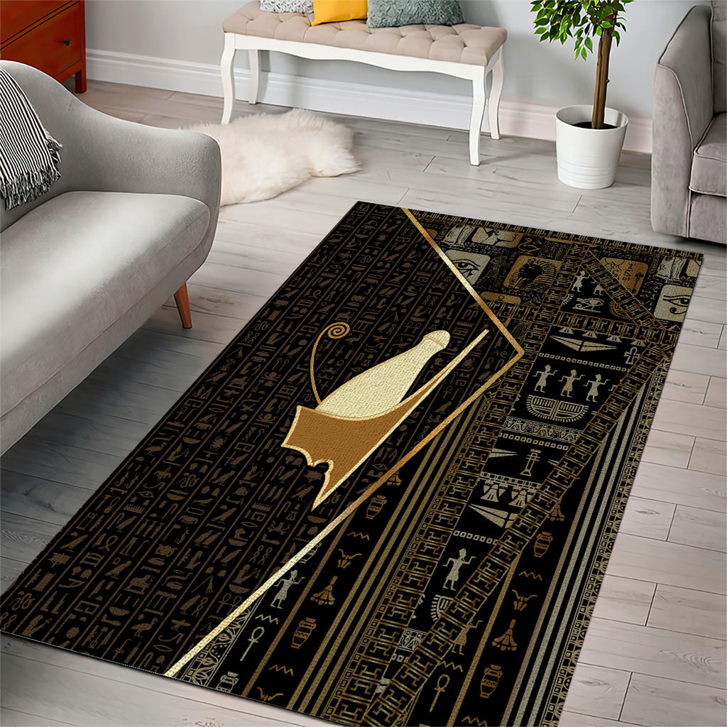 Egypt Pschent Crown Area Rug Ancient Mythology Unified Pharaoh