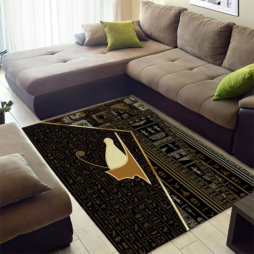 Egypt Pschent Crown Area Rug Ancient Mythology Unified Pharaoh