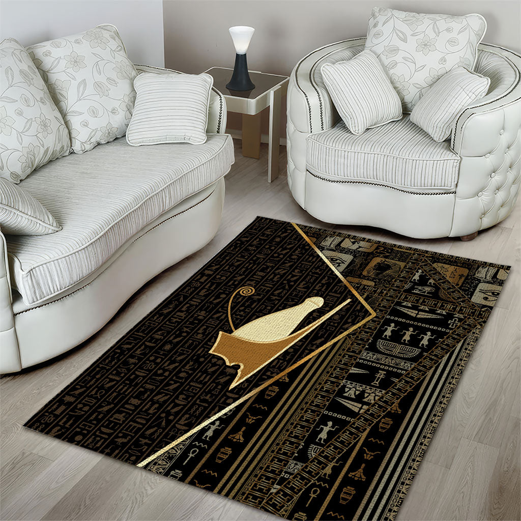 Egypt Pschent Crown Area Rug Ancient Mythology Unified Pharaoh