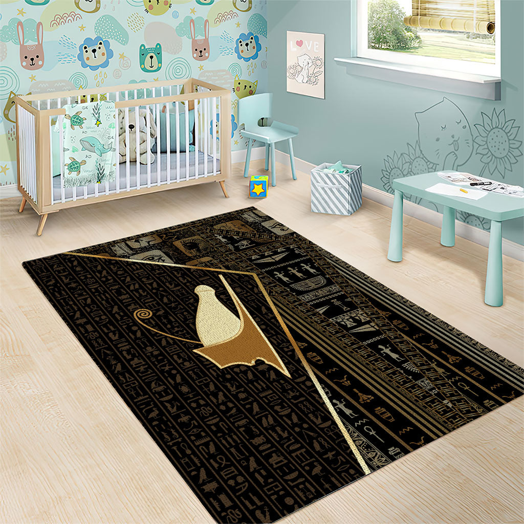 Egypt Pschent Crown Area Rug Ancient Mythology Unified Pharaoh
