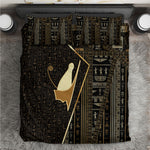 Egypt Pschent Crown Bedding Set Ancient Mythology Unified Pharaoh