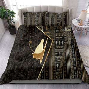 Egypt Pschent Crown Bedding Set Ancient Mythology Unified Pharaoh