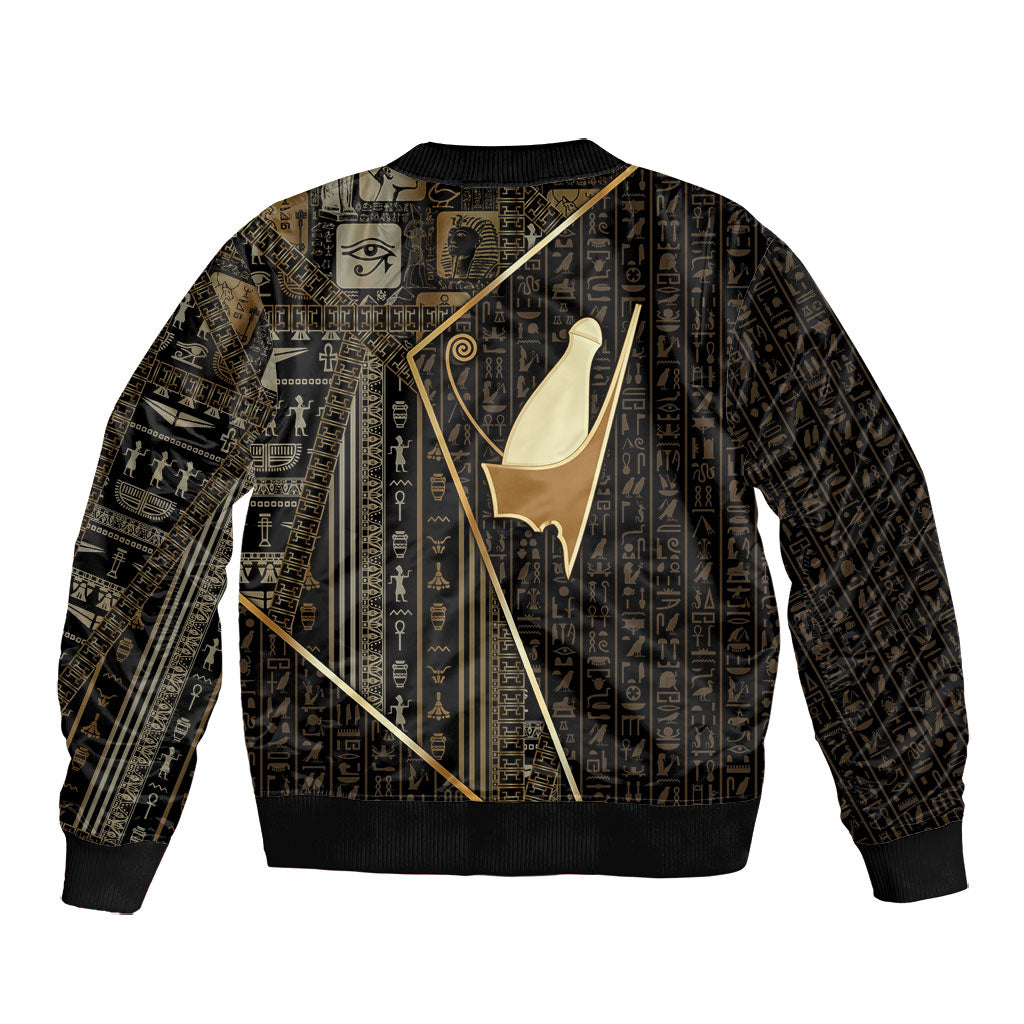 Egypt Pschent Crown Bomber Jacket Ancient Mythology Unified Pharaoh