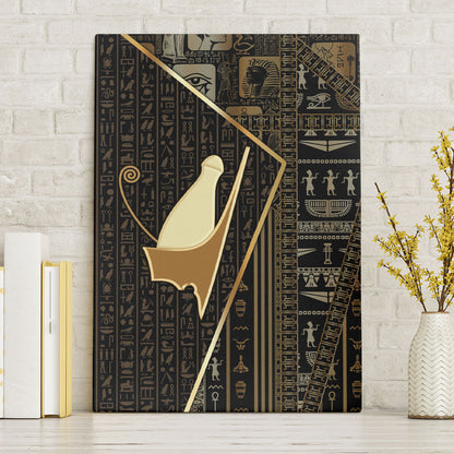 Egypt Pschent Crown Canvas Wall Art Ancient Mythology Unified Pharaoh
