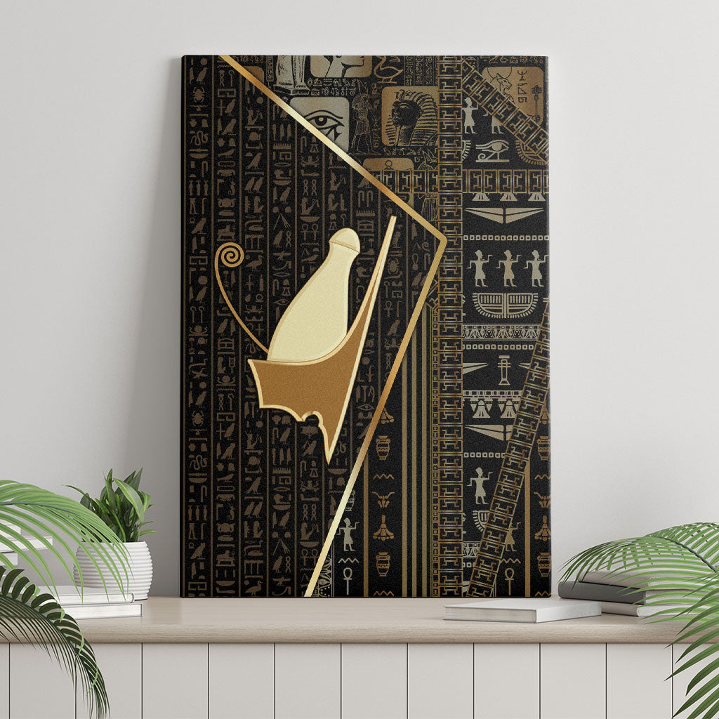Egypt Pschent Crown Canvas Wall Art Ancient Mythology Unified Pharaoh