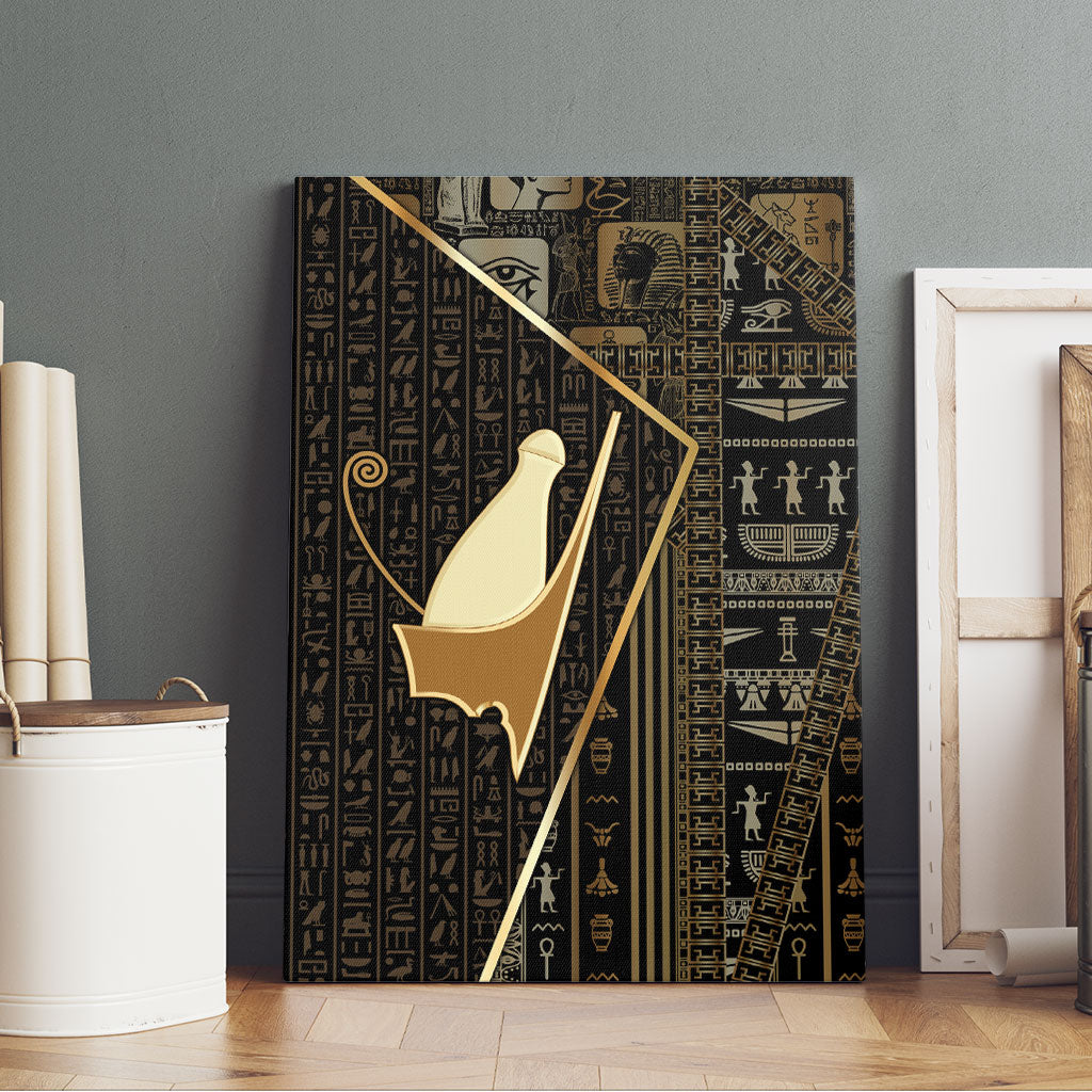 Egypt Pschent Crown Canvas Wall Art Ancient Mythology Unified Pharaoh