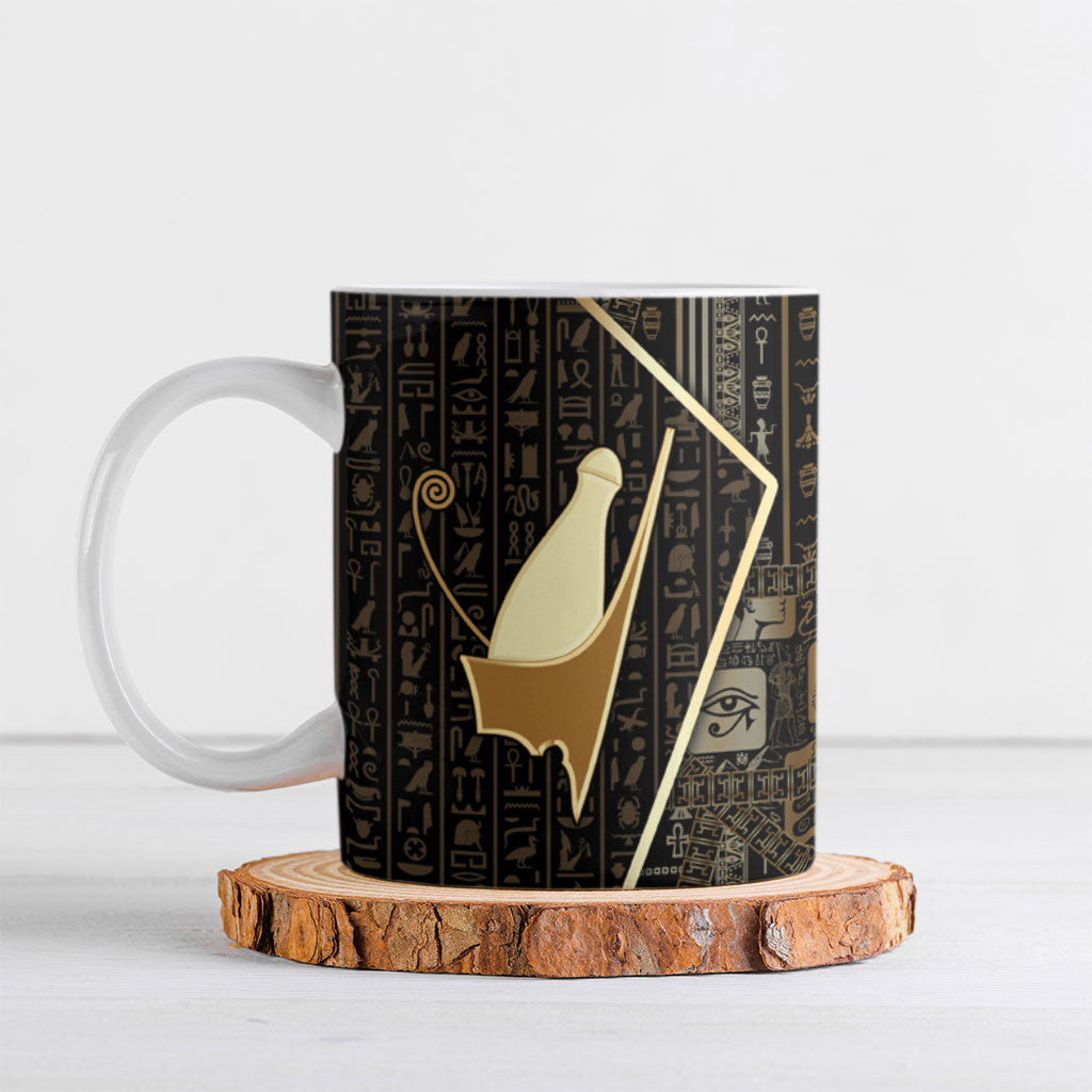 Egypt Pschent Crown Ceramic Mug Ancient Mythology Unified Pharaoh
