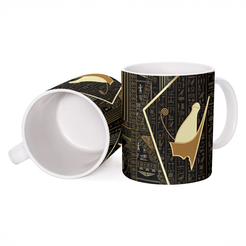 Egypt Pschent Crown Ceramic Mug Ancient Mythology Unified Pharaoh
