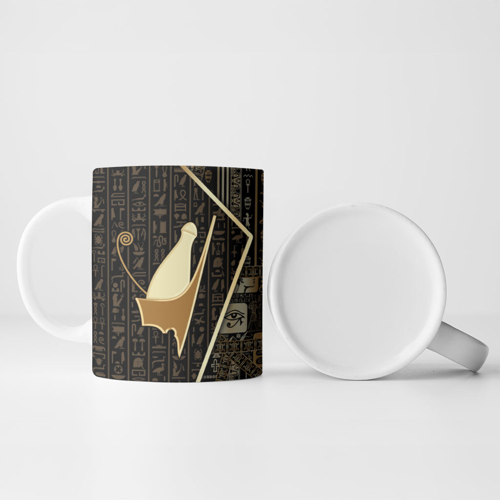 Egypt Pschent Crown Ceramic Mug Ancient Mythology Unified Pharaoh