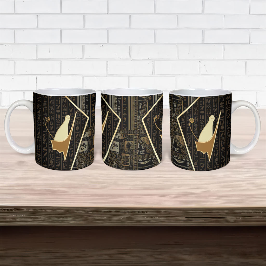 Egypt Pschent Crown Ceramic Mug Ancient Mythology Unified Pharaoh