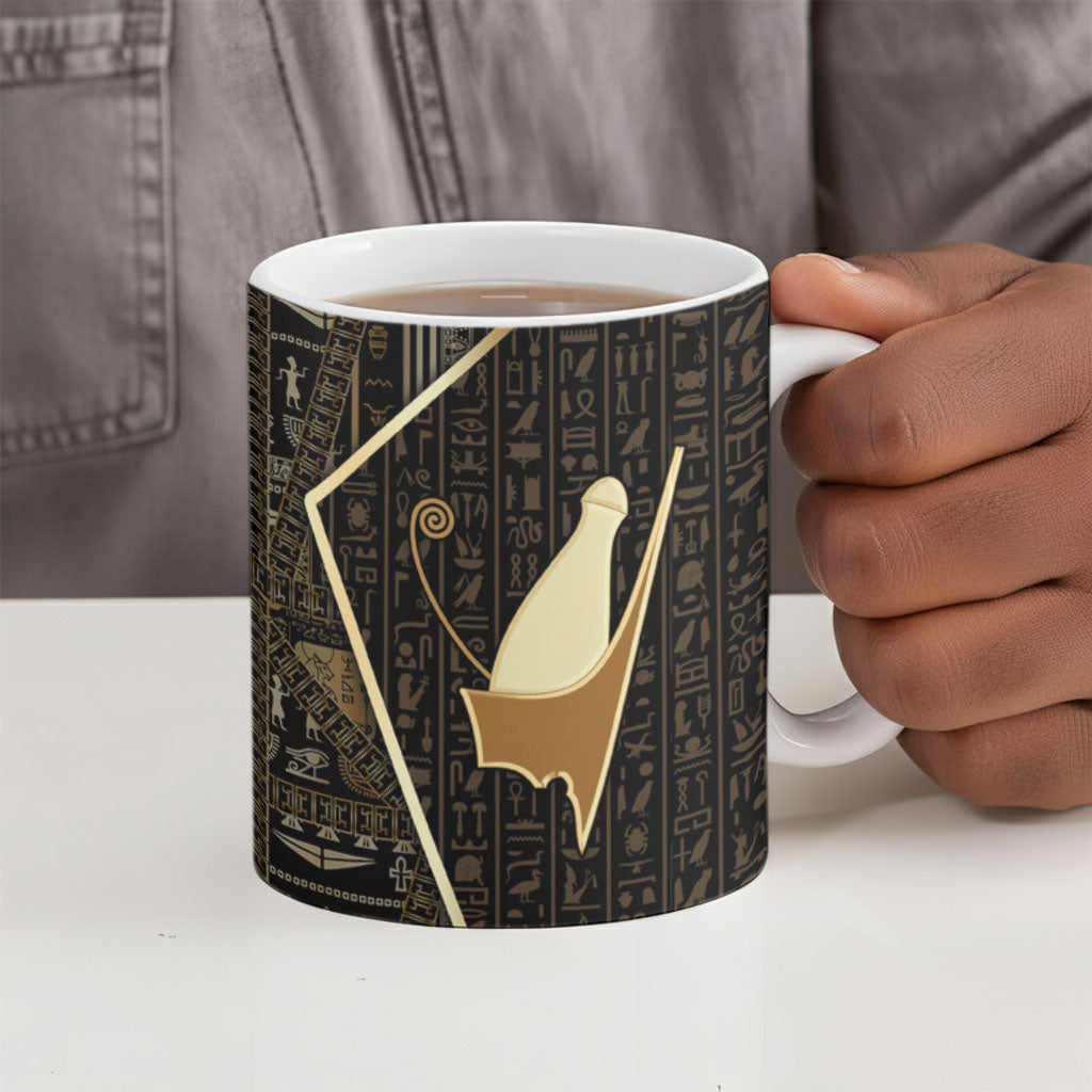 Egypt Pschent Crown Ceramic Mug Ancient Mythology Unified Pharaoh