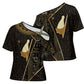 Egypt Pschent Crown Cross Shoulder Shirt Ancient Mythology Unified Pharaoh