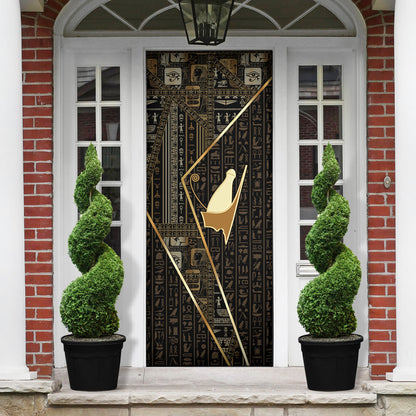 Egypt Pschent Crown Door Cover Ancient Mythology Unified Pharaoh