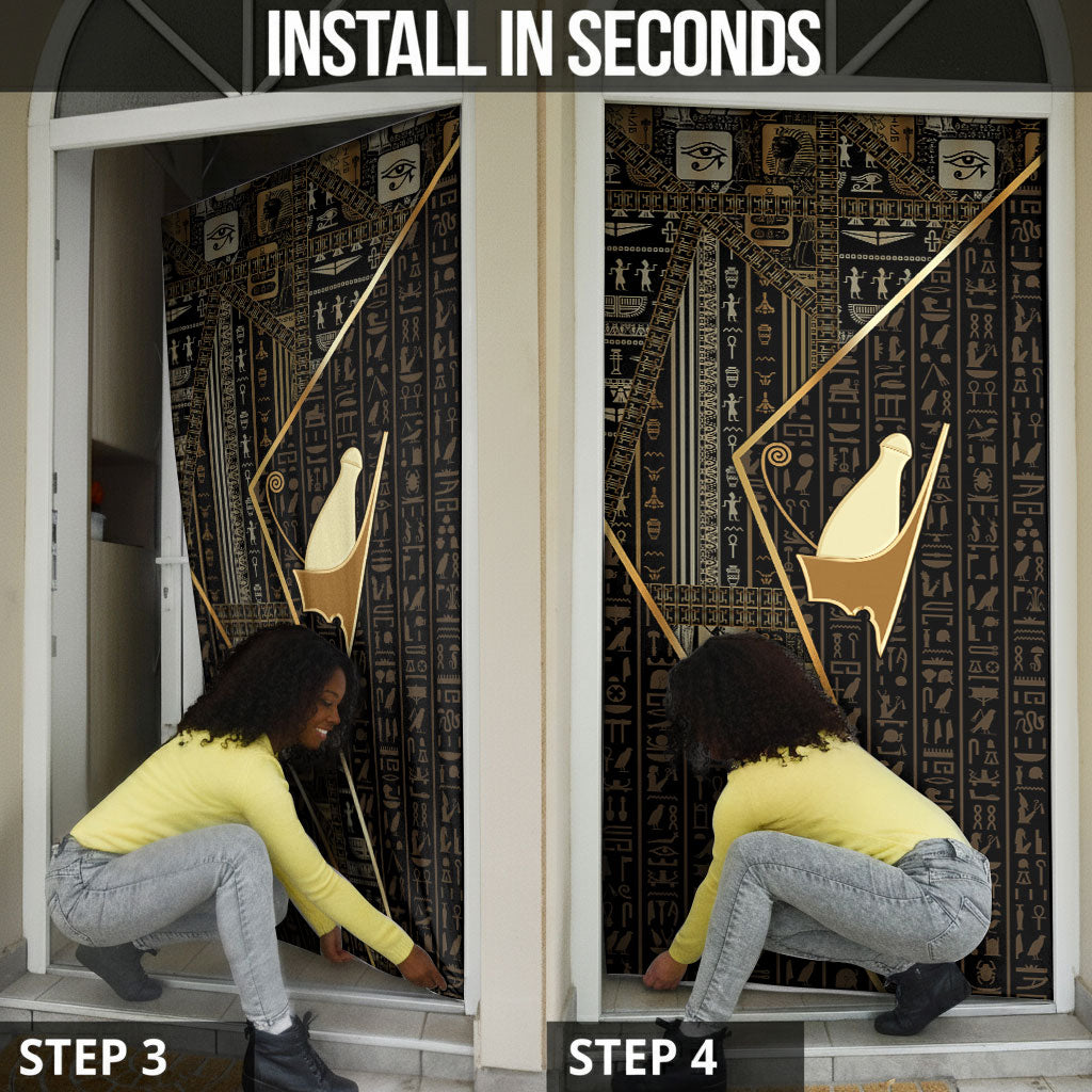 Egypt Pschent Crown Door Cover Ancient Mythology Unified Pharaoh