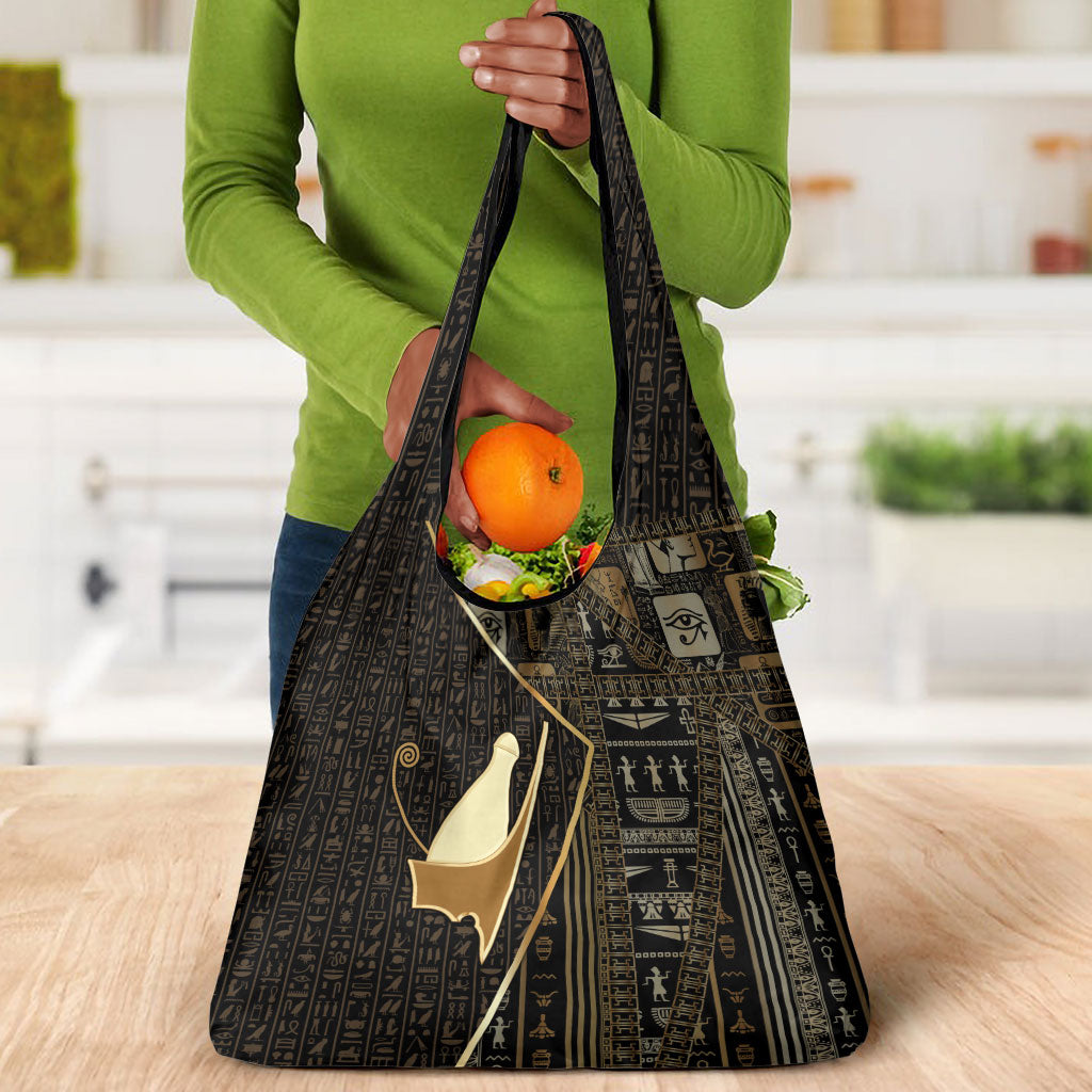 Egypt Pschent Crown Grocery Bag Ancient Mythology Unified Pharaoh