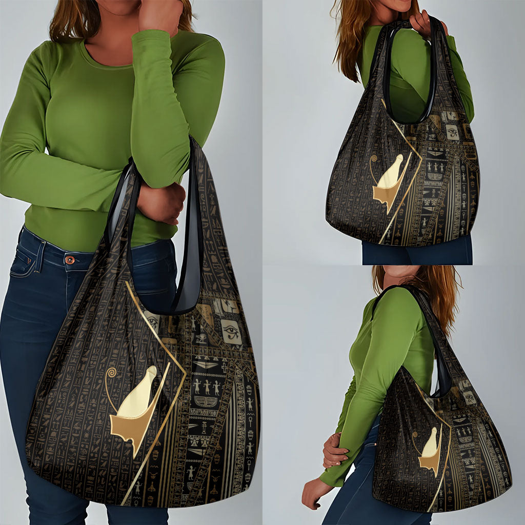 Egypt Pschent Crown Grocery Bag Ancient Mythology Unified Pharaoh