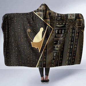 Egypt Pschent Crown Hooded Blanket Ancient Mythology Unified Pharaoh