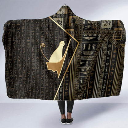 Egypt Pschent Crown Hooded Blanket Ancient Mythology Unified Pharaoh