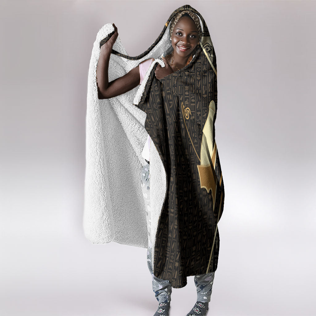 Egypt Pschent Crown Hooded Blanket Ancient Mythology Unified Pharaoh