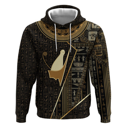 Egypt Pschent Crown Hoodie Ancient Mythology Unified Pharaoh