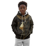 Egypt Pschent Crown Kid Hoodie Ancient Mythology Unified Pharaoh