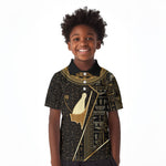 Egypt Pschent Crown Kid Polo Shirt Ancient Mythology Unified Pharaoh